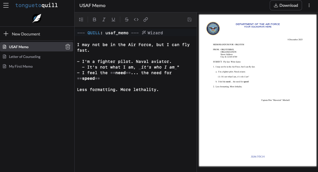 Tongue to Quill Screenshot